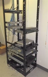 Tripp-Lite Server Rack, Tripp-Lite Smart Pro UPS, IBM System X3550M4, Cisco 28 Port Switch SG300, Qty 3, Unitrends Recovery 6C2 Switch, More