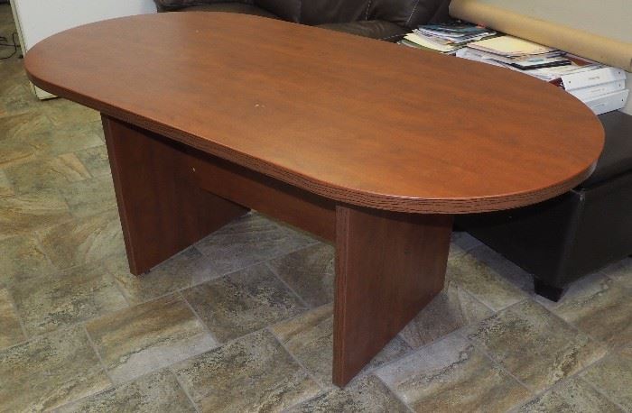 Oval Conference Table, 29.5"H x 71"W x 35.5"D