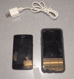 Iphone 6 With Charger And Bodyglove Case, And LG Tracfone