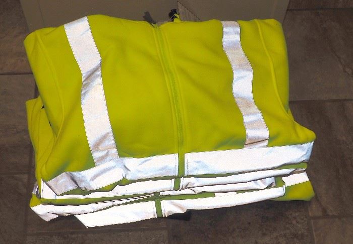 Tingley Jobsight High Visibility Apparel, Class 3 Safety Yellow Hoodies With 2" Reflective Tape, Size Lg, Qty 7