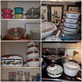 Pyrex, Corning and more! Jeanette glass colors refrigerator boxes/containers, Pink Pyrex. Cornflower Blue, & more!