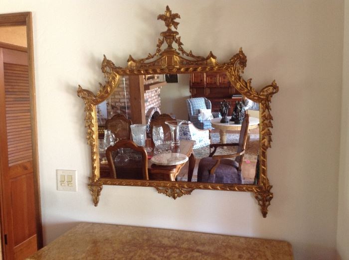 Chinese Chippendale style mirror