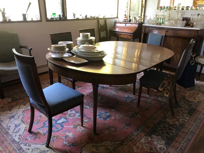 Biedermeier Style Dining Table and 5Chairs