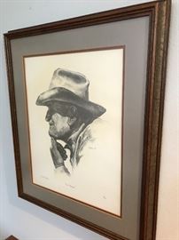 Signed and numbered Lithogram 15/100 "Just Thinkin" by Scott Myers