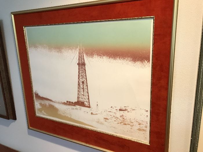 Signed and numbered Serigraph by M. Wheeler, 163/200 "Wellsite"