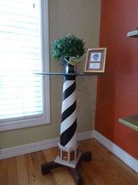 Adorable lighthouse accent table