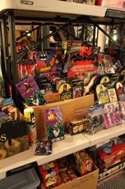 Toys and action figures including Japanese toys, Robotech, Marvel, DC, Space 1999, Vintage Return of the Jedi model kits, Techno Zoids, Star Wars, Micro Machines, Star Trek
