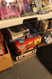 Toys and action figures including Japanese toys, Robotech, Marvel, DC, Space 1999, Vintage Return of the Jedi model kits, Techno Zoids, Star Wars, Micro Machines, Star Trek