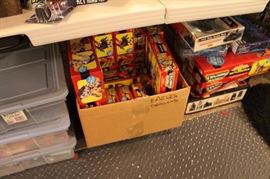 Toys and action figures including Japanese toys, Robotech, Marvel, DC, Space 1999, Vintage Return of the Jedi model kits, Techno Zoids, Star Wars, Micro Machines, Star Trek