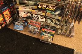 Toys and action figures including Japanese toys, Robotech, Marvel, DC, Space 1999, Vintage Return of the Jedi model kits, Techno Zoids, Star Wars, Micro Machines, Star Trek