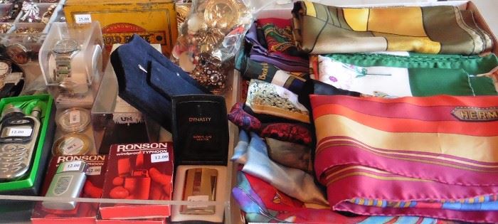 Fine silk scarves..lighters...watches