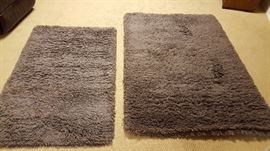 6' x 4'3" Wool Shag Area Rug in Loden Green Mixed w/Tan Strands (Just Professionally Cleaned)           5' x 3'4" Wool Shag Area Rug in Loden Green Mixed w/Tan Strands (Just Professionally Cleaned)