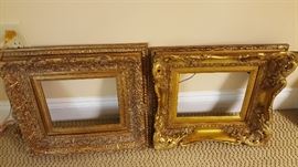 2 Gold Gilt Ornate Frames, w/out Art (18" x 16") Sold Separately