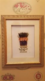 14" x 17" Pressed Flower Art in Gold Frame by MEO