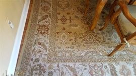 Beige/Gold Tufted Wool Rug (9'3" x 12'8")