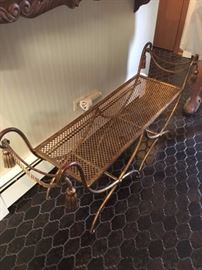 Vintage hall bench, metal