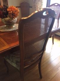 Cane back dining room chairs
