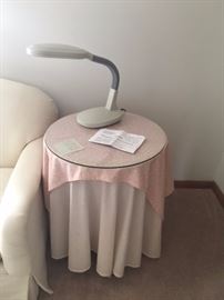 round table with glass