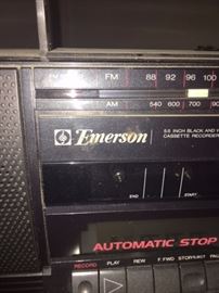 Vintage EMERSON TV Cassette boombox