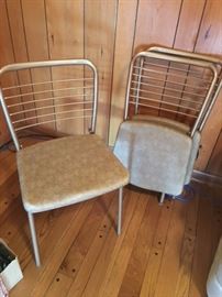 Vintage folding chairs; 3