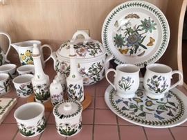 PORTMEIRION sugar/creamer; mugs/cruets/salt and pepper/platter/soup toureen