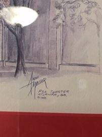 Anni Moller Fox Theater signed print