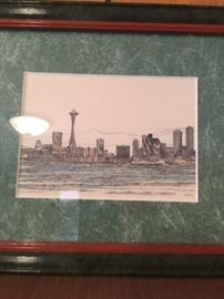 Seattle skyline sketch