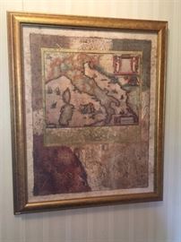 Map of Italy artwork