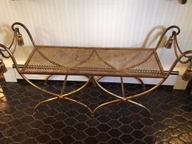 Vintage Gold tassel bench