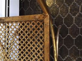 gold filigree vintage bench