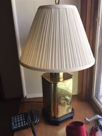 brass table lamp