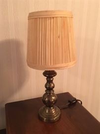 Small brass accent lamp
