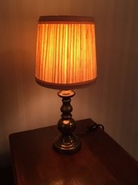 Small brass accent lamp