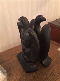 Cast iron eagle bookends