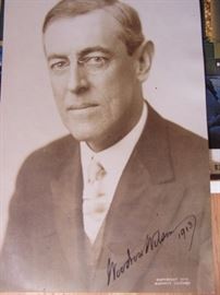 SIGNED WOODROW WILSON 1913(WHILE IN OFFICE)AUTHENTICATED AND CERTIFIED