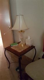 End Table & Crystal Lamp