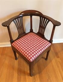 Chippendale style corner chair