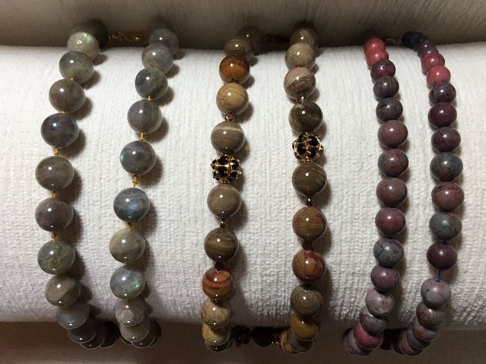 Agate bead necklaces