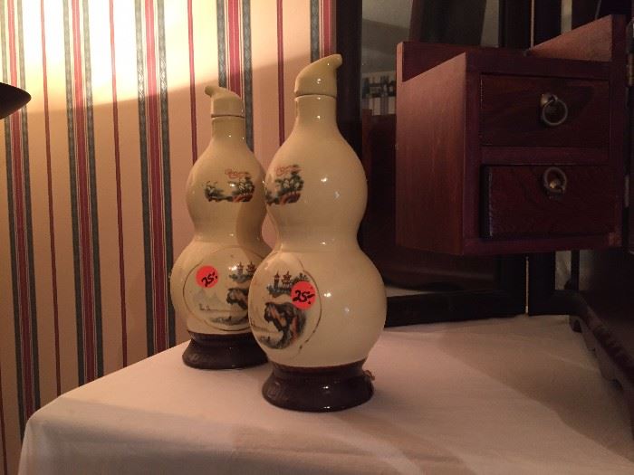 Two saki bottles