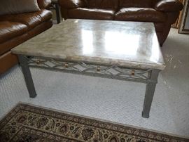 FAUX MARBLE COFFEE TABLE
