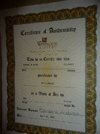 CERTIFICATE FOR ART