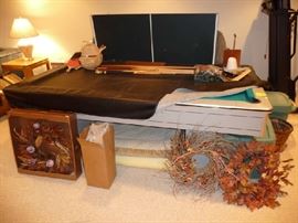 POOL TABLE W/ PING PING TOP & ACCESSORIES