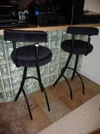 2 OF 5 BLACK BAR STOOLS