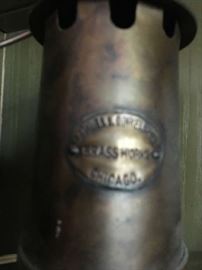 Antique Converted Miners Lamp Samuel L Dinkelspiel Lamp Brassworks Chicago