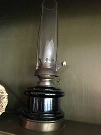 Antique converted gas lamp