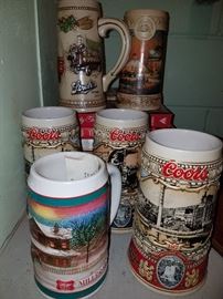 Collectible beer steins and other related items