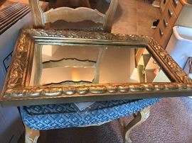 carved and glided wood frame mirror