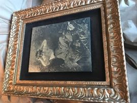 Engraving plate - framed.