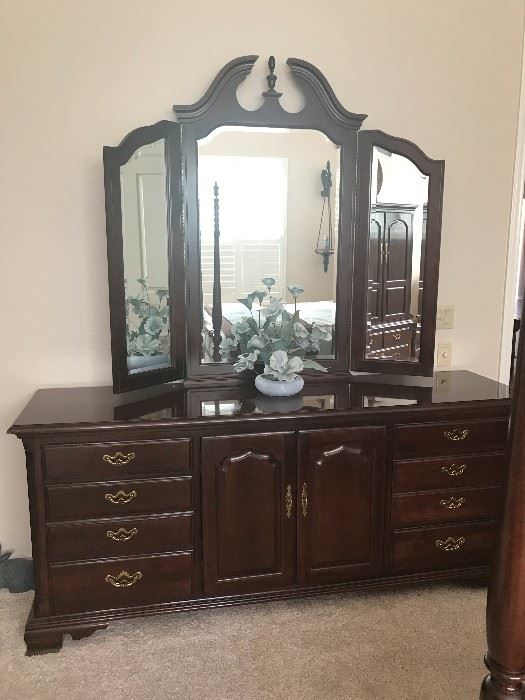 Triple Dresser and tri-fold mirror                                                                   STILL AVAILABLE                                                   