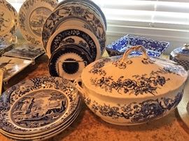Blue and White Porcelain and China